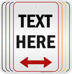 Custom Arrow, Custom Directional Sign, Two Way Arrow, 12x18 Inches, 3M EGP