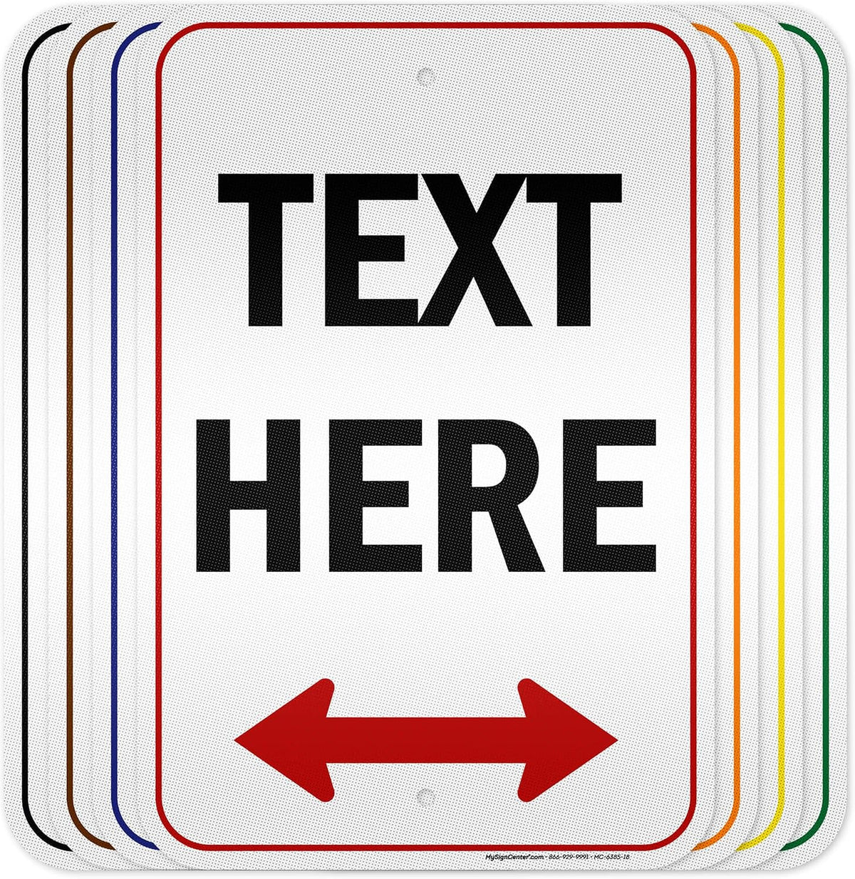 Custom Arrow, Custom Directional Sign, Two Way Arrow, 12x18 Inches, 3M EGP