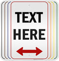 Custom Arrow, Custom Directional Sign, Two Way Arrow, 12x18 Inches, 3M EGP by MySignCenter
