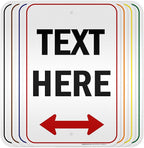 Custom Arrow, Custom Directional Sign, Two Way Arrow, 12x18 Inches, 3M EGP by MySignCenter
