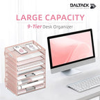 DALTACK 9-Tier Paper Letter Tray Desk Organizer - Image 2
