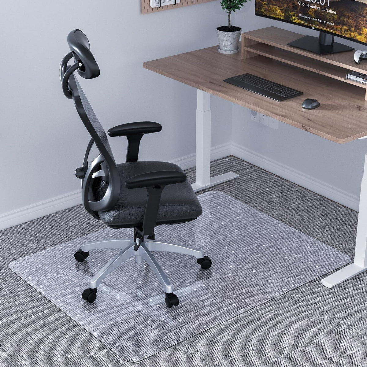 Amyracel Office Chair Mat, 60" x 46" Easy Glide Plastic Floor Mat, ...