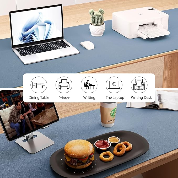 Aothia Leather Desk Pad Protector, Office Desk Mat, Large Mouse Pad, Laptop - Image 6