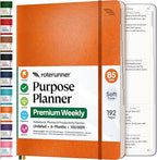 Roterunner Purpose Planner Notebook B5 5.8”x8.3” Undated 2026 Daily Weekly and by Roterunner