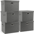 Graciadeco Large 17" 36 Quart Collapsible Stackable Storage Bins by GraciadecoStorage