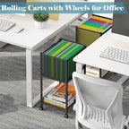 Sbanmao Letter/Legal Rolling File Cart, Narrow Mobile File Cabinet - Image 3