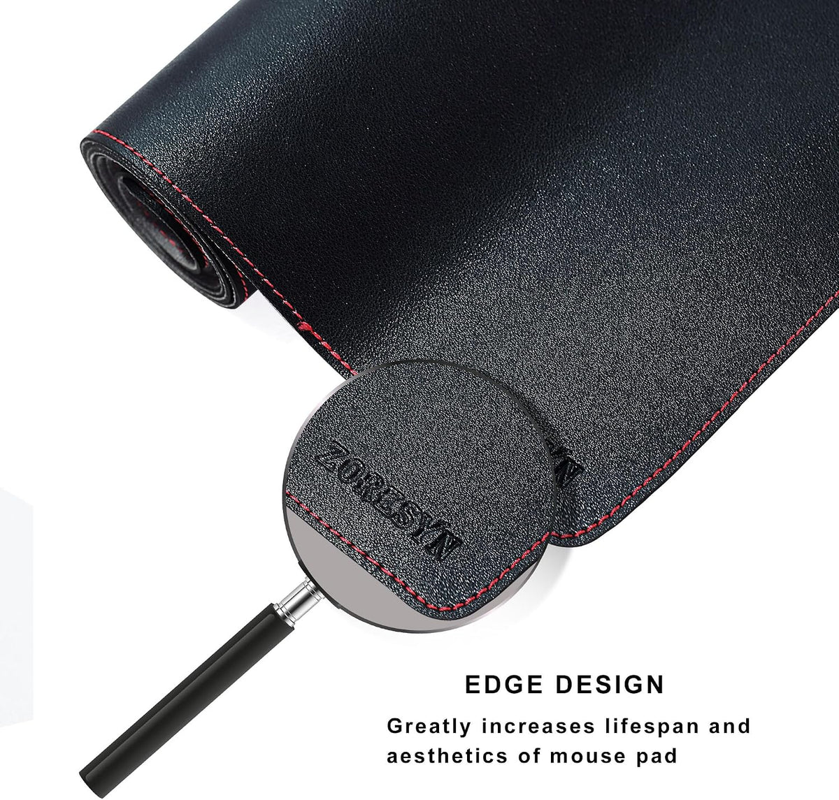 ZORESYN PU Leather Desk Mat 31.5 x 23.6 Inch (Black)