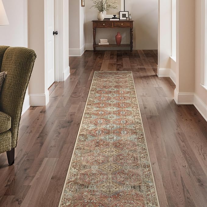 GENIMO Runner Rug 2x10 Non Slip Machine Washable Hallway Runner Rug, Low Pile - Image 3