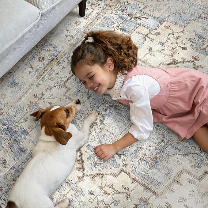 GENIMO 2x5 Runner Rugs for Hallway, Machine Washable Non Slip Vintage Rugs - Image 7