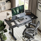 Agilestic Standing Desk with 2 Drawers, Adjustable Height Electric Desk with - Image 4