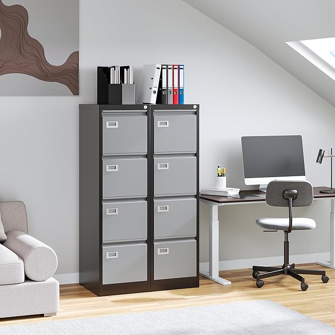 PEUKC 4 Drawer File Cabinet, Vertical Filing Cabinets - Image 7