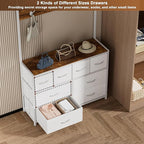 YKVIQBY 8 Drawer Dresser with 6 Double Hooks, 68.9" Tall Closet Organizer and - Image 7