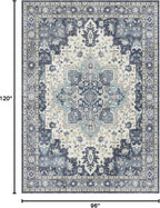 GENIMO 8x10 Area Rugs for Living Room, Machine Washable Non Slip Vintage Rugs - Image 2
