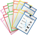 Clipco Dry Erase Pocket Sleeves Assorted Colors (12-Pack)