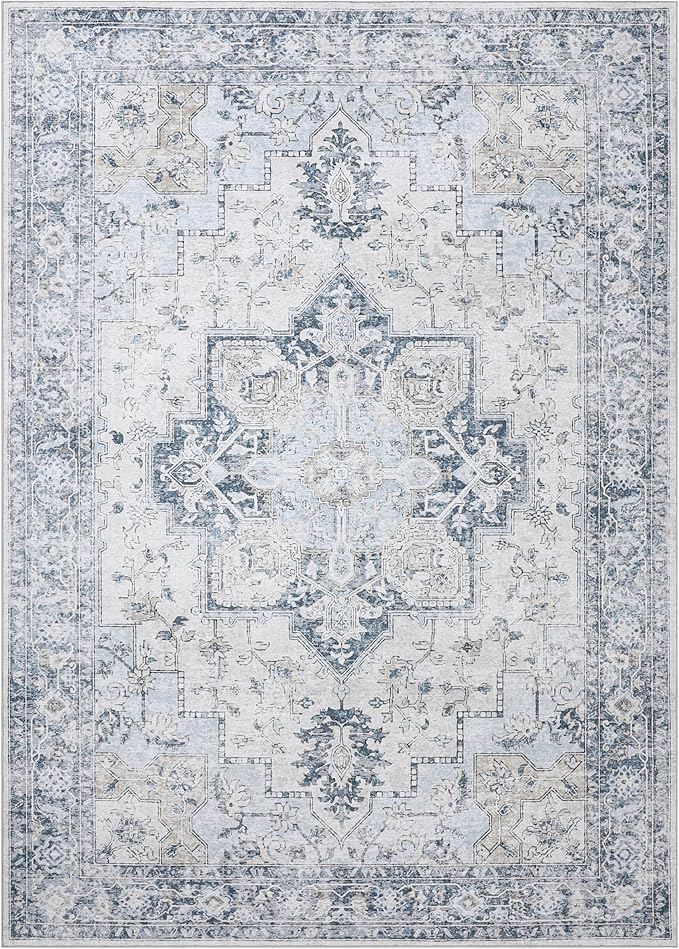 GENIMO 10x14 Area Rugs for Living Room, Machine Washable Rug, Non Slip Vintage - Image 7