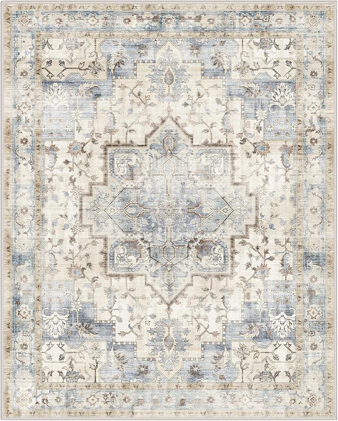 GENIMO 8x10 Area Rugs for Living Room, Machine Washable Rug, Non Slip Indoor - Image 9