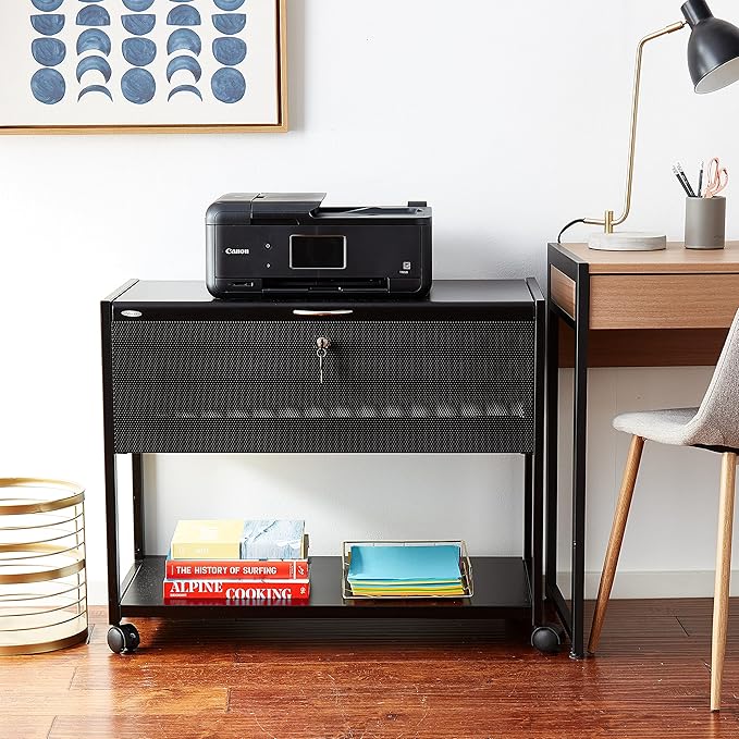 Safco Mobile File Cart, Fits Letter and Legal-Size Hanging Folders, Includes a - Image 2