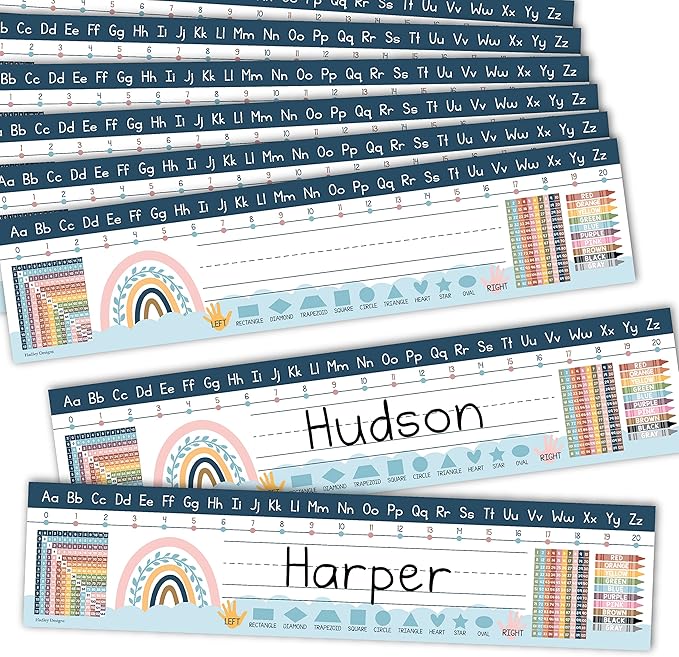 Desk Name Tags for Classroom -25 Student Name Plates for Classroom Kindergarten by HadleyDesigns