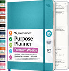 Roterunner Purpose Planner Notebook B5 7.5”x9.8” Undated 2026 Daily Weekly and by Roterunner