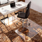 Azadx Tempered Glass Chair Mat for Carpet 32" x 48" Heavy Duty Chair Mat | 1/5" Thick for Carpeted Floor/Hard Floor Easy Glide Carpet Protector with Round Corner and Polished Edge, Scratch-Resistant