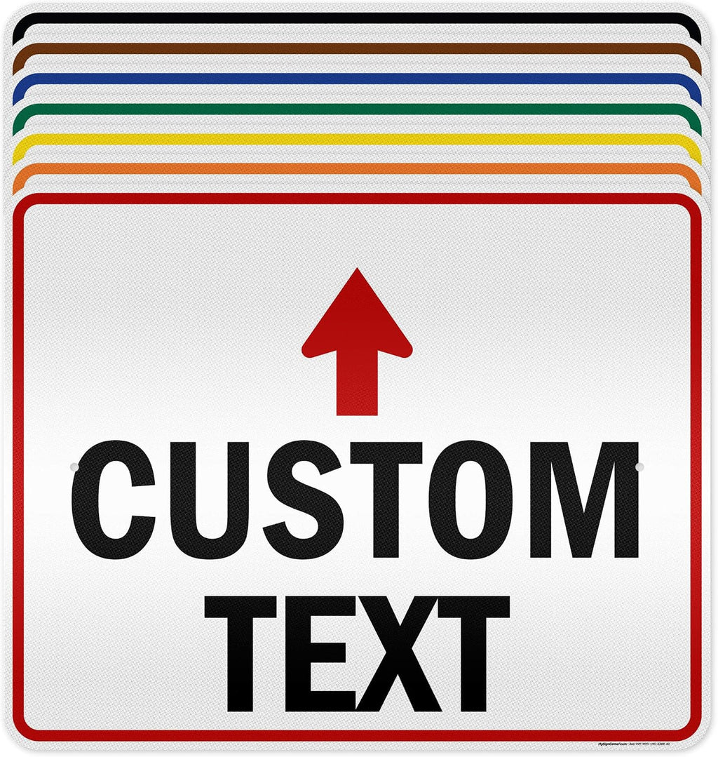Custom Arrow, Custom Directional Sign, Up Arrow, 24x30 Inches, 3M EGP Reflective
