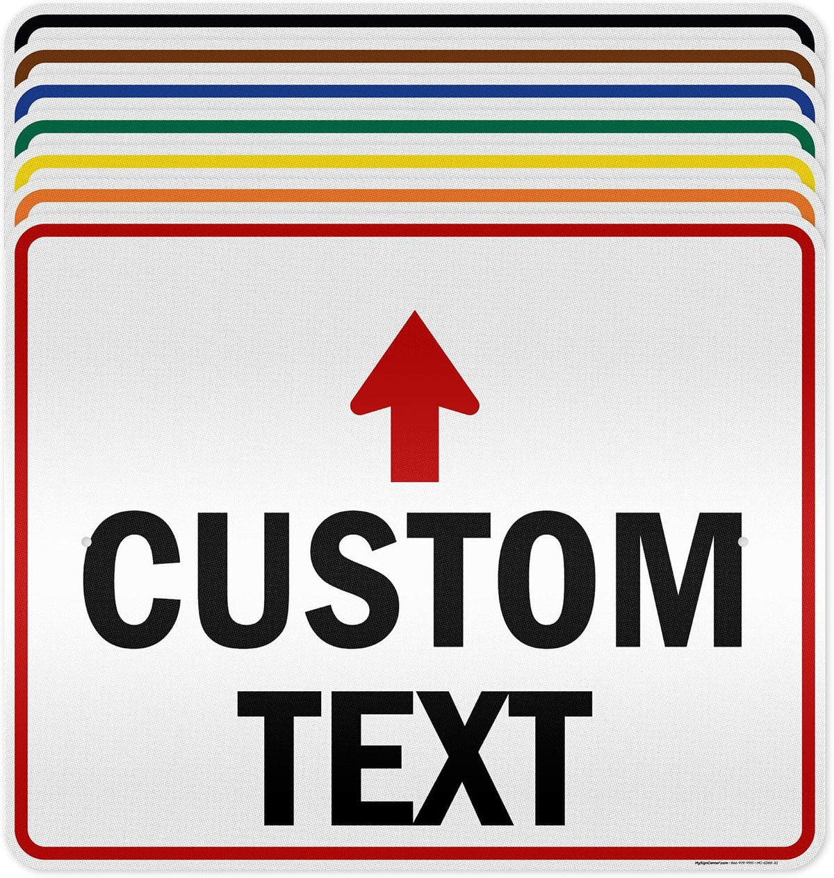 Custom Arrow, Custom Directional Sign, Up Arrow, 24x30 Inches, 3M EGP Reflective