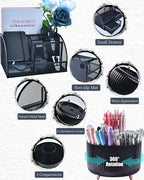 LXEVIHK 20Pcs Black Desk Organizers and Accessories - Image 2