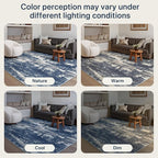 GENIMO 8x10 Area Rugs for Living Room, Machine Washable Non Slip Rugs, Low Pile - Image 8