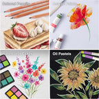 colour block 73-piece art set – premium art, side view