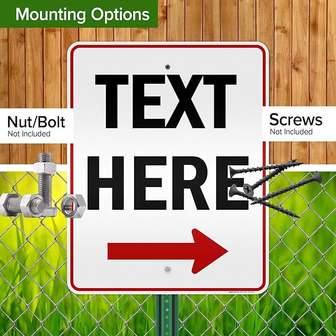 Custom Arrow, Custom Directional Sign, Right Arrow, 24x30 Inches, 3M EGP - Image 5