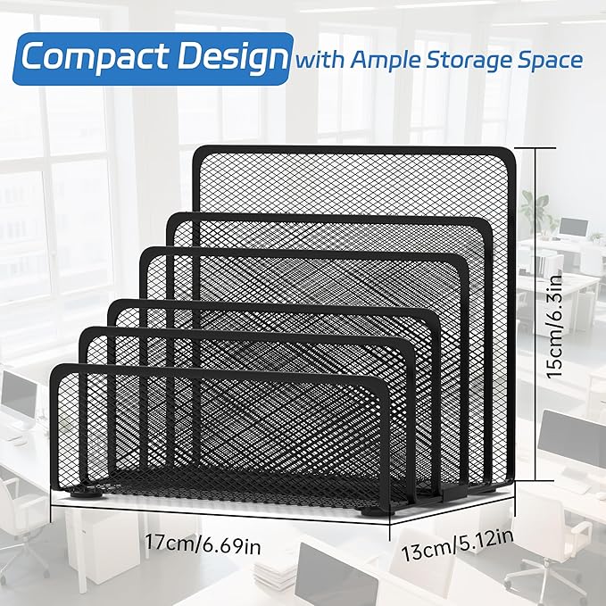 ReePlan Mail Organizer with 5 Slot, Metal Mail Holder - Image 3