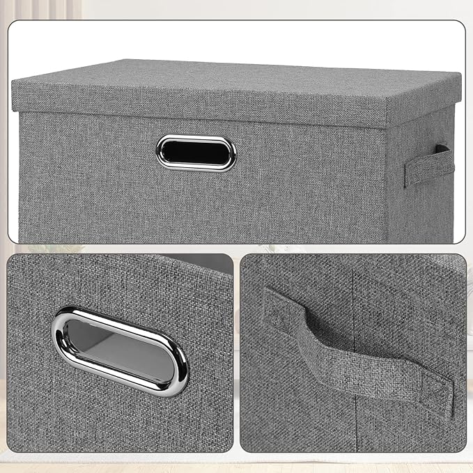 Graciadeco Large 17" 36 Quart Collapsible Stackable Storage Bins - Image 6