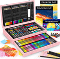 caliart art supplies kit, 153-pack deluxe drawing art, main product view