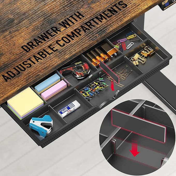 SHW 48-Inch Electric Height Adjustable Standing Desk - Image 5