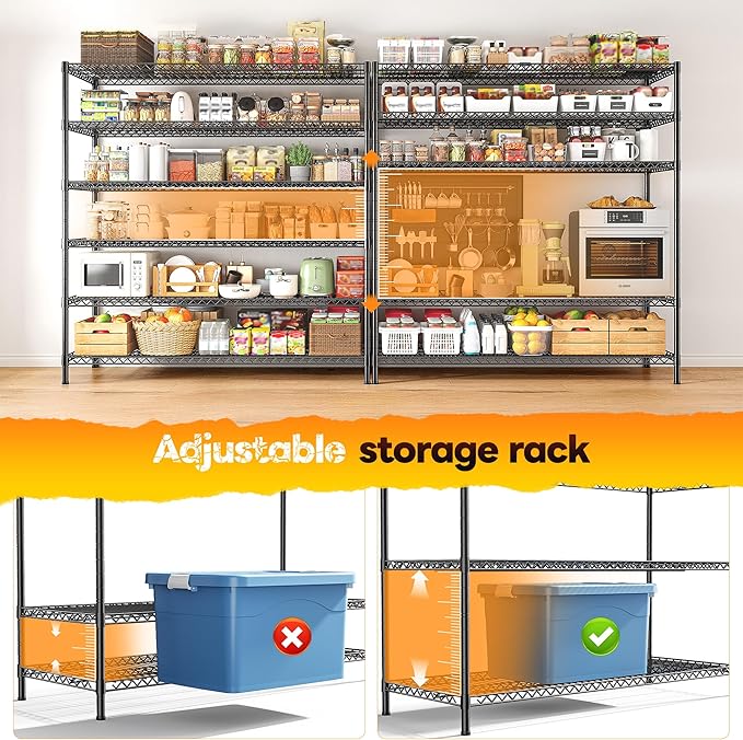 REIBII 83"H Storage Shelves 3840LBS Metal Shelving Unit Garage Shelving Heavy - Image 6