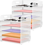 2 Pack 5-Tier White Desk Organizer by SUPEASY