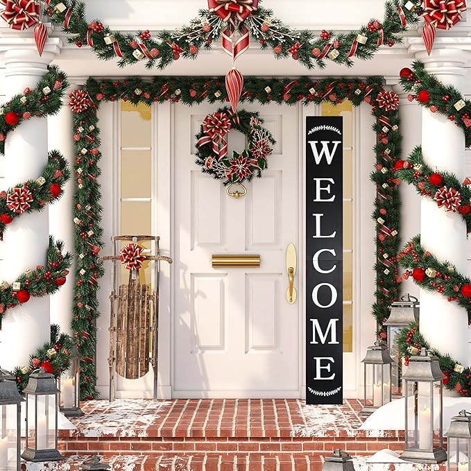 Tall Outdoor Welcome Sign - 6ft Black Rustic Modern Farmhouse Decor - Image 6
