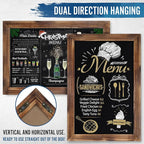 HBCY Creations 20" X 30" Torched Brown Solid Wood Frame Wall Chalkboard - Image 3