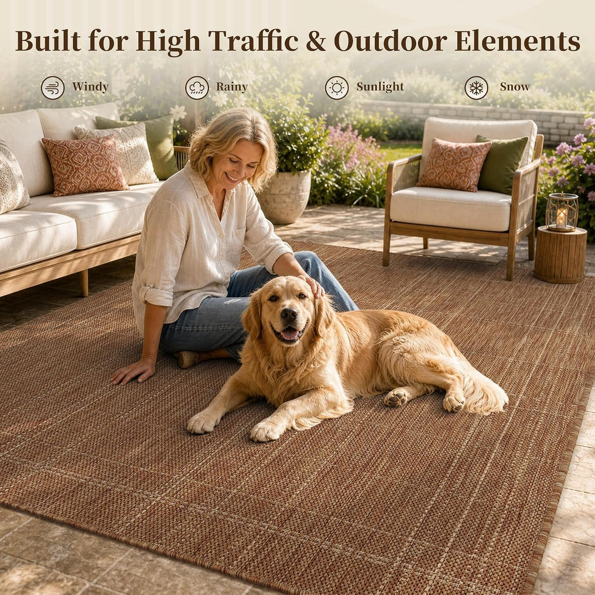 padoor-2x6 ft indoor outdoor runner rugs for entryway on a desk or shelf