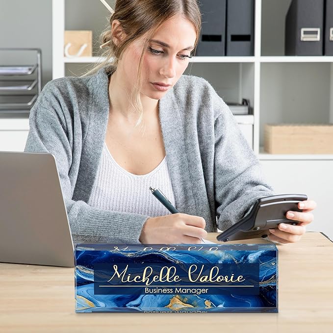 Personalized Name Plate for Desk, Custom Desk Name Plate, Acrylic Name Plate - Image 6