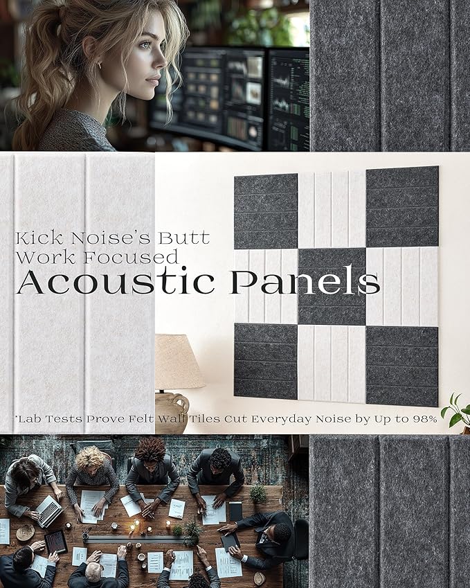 Felt Bulletin Board Wall Tiles, Modular Acoustic Panels - Image 2