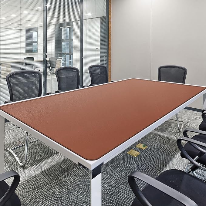CENNBIE MAX200 78.7" x 39.4" Leather Desk Mat, Extra Large Desk Pad Blotter - Image 4