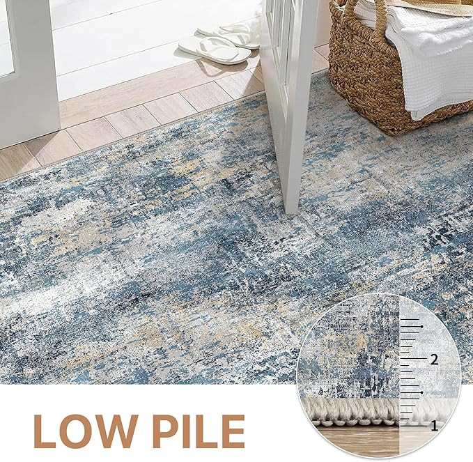 GENIMO Washable Area Rugs for Living Room, 8x10 Modern Non Slip Rugs, Low Pile - Image 6