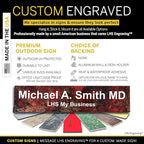 Engraved Door Signs for Office Personalized Rustico Granite Plastic Door Plaque - Image 3
