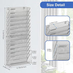 EasyPAG Wall File Holder 14 Tier Mesh Hanging Folder Organizer - Image 3