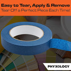 No-Residue 1 Inch, 60 Yard Blue Painters Tape 4 Pk. Easy-Tear, Pro-Grade - Image 5