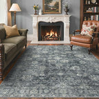GENIMO 8x10 Area Rugs for Living Room, Machine Washable Non Slip Vintage Rugs - Image 2