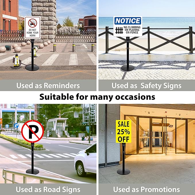 VAIIGO Heavy Duty Parking Sign Base Cast Iron 48" Parking Sign Post, Heavy Duty - Image 7