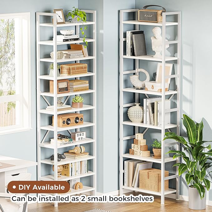SUPERJARE Triple 6 Tier Bookshelf, Bookcase - Image 4