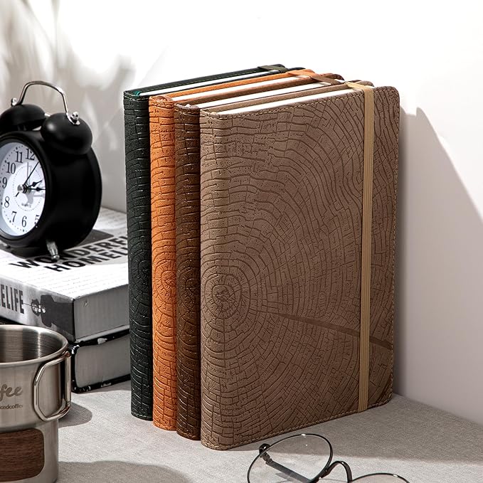 CAGIE Lined Journal for Men Women, Tree Growth Ring Leather Bound Journal - Image 7
